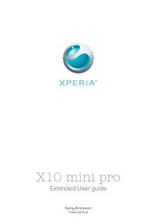 Sony Xperia X10 Mini Pro manual. Tablet Instructions.